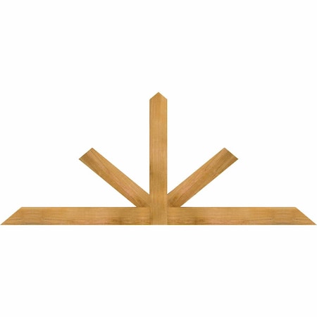 Ekena Millwork Saratoga Rough Sawn Timber Gable Bracket, Western Red Cedar, 72"W x 30"H x 2"D x 4"F, 10/12 Pitch GBW072X30X0204SAR00RWR